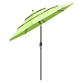 10Ft 3-Tiers Patio Umbrella Fruit Green