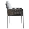 Patio Chairs with Cushions 2 pcs Brown 21.3"x24"x32.7" Poly Rattan