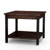 Longs Peak Eucalyptus 2-Shelf Side Table, Light Grey