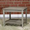 Longs Peak Eucalyptus 2-Shelf Side Table, Light Grey