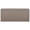 Patio Storage Box 71.3 gal Brown PP Rattan