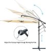 Cantilever Hanging Umbrella Rotation Patio Offset Umbrella without Weight Base