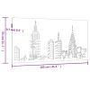 Patio Wall Decoration 41.3"x21.7" Corten Steel Skyline Design