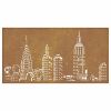 Patio Wall Decoration 41.3"x21.7" Corten Steel Skyline Design