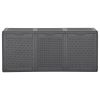 Patio Storage Box 71.3 gal Black PP Rattan
