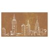 Patio Wall Decoration 41.3"x21.7" Corten Steel Skyline Design