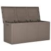 Patio Storage Box 71.3 gal Brown PP Rattan