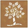 Patio Wall Decoration 21.7"x21.7" Corten Steel Tree Design