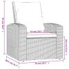 Patio Reclining Chair with Cushions Gray Poly Rattan