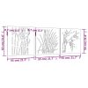 Patio Wall Decorations 3 pcs 21.7"x21.7" Corten Steel Grass Design
