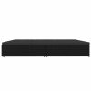 Convertible Sun Bed with Cushions Poly Rattan Black