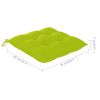 Patio Chairs with Bright Green Cushions 2 pcs Solid Teak Wood