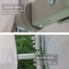 Outdoor Patio 3 seaters Metal Swing Chair Swing bed with Cushion and Adjustable Canopy Champagne Color