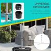 Outsunny Outdoor Universal Cross Brace Stand for Small Offset Umbrella or Large Market Umbrella, Cross Umbrella Base for Patio Umbrella, White