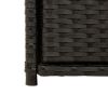 Patio Storage Cabinet Black 21.7"x21.7"x43.7" Poly Rattan
