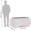 Patio Storage Cabinet Black 43.3"x21.7"x23.8" Poly Rattan