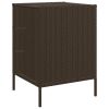 Patio Storage Cabinet Brown 21.7"x23.2"x31.5" Poly Rattan