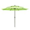 10Ft 3-Tiers 32LEDS Patio Umbrella Fruit Green