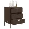 Patio Storage Cabinet Brown 21.7"x23.2"x31.5" Poly Rattan