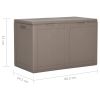 Patio Storage Box 47.6 gal Brown PP Rattan