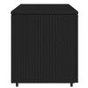 Patio Storage Cabinet Black 43.3"x21.7"x23.8" Poly Rattan