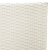Patio Chairs with Cushions 4 pcs Poly Rattan White