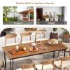 79 Inch 8-Person Outdoor Dining Table with 1.9 Inch Umbrella Hole