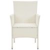 Patio Chairs with Cushions 4 pcs Poly Rattan White
