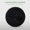 75.3 lbs. Fillable Capacity HDPE Plastic Market Patio Umbrella Base in Black