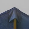 Outsunny Patio Umbrella 15' Steel Rectangular Outdoor Double Sided Market with base, Sun Protection & Easy Crank for Deck Pool Patio, Dark Blue