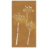 Patio Wall Decoration 41.3"x21.7" Corten Steel Flower Design