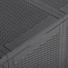 Patio Storage Box 71.3 gal Black PP Rattan