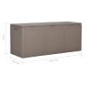 Patio Storage Box 71.3 gal Brown PP Rattan