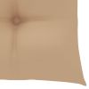 Patio Chairs with Beige Cushions 6 pcs Solid Teak Wood