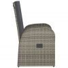 Reclining Patio Chairs 2 pcs with Cushions Poly Rattan Gray