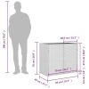Patio Storage Cabinet Gray 32.7"x17.7"x29.9" Poly Rattan