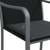 Patio Chairs with Cushions 4 pcs Black 22"x23.2"x33.1" Poly Rattan