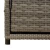 Patio Storage Cabinet Gray 43.3"x21.7"x23.8" Poly Rattan