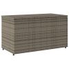 Patio Storage Cabinet Gray 43.3"x21.7"x23.8" Poly Rattan