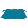 Patio Chairs with Light Blue Cushions 2 pcs Solid Teak Wood