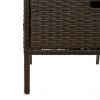 Patio Storage Cabinet Brown 21.7"x23.2"x31.5" Poly Rattan