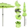 10Ft 3-Tiers Patio Umbrella Fruit Green