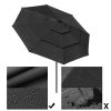 9Ft 3-Tiers 24LEDS Patio Umbrella Black
