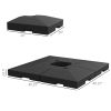 Outsunny 4 Pieces Cantilever Patio Umbrella Base, Outdoor Offset Umbrella Weights, 176 lbs Capacity Water or 264 lbs Capacity Sand Plates Set, Black