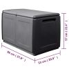 Patio Storage Box 37.8"x20.9"x22.4" 60.8 gal Dark Gray and Black