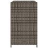 Patio Storage Cabinet Gray 32.7"x17.7"x29.9" Poly Rattan