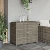 Patio Storage Cabinet Gray 32.7"x17.7"x29.9" Poly Rattan