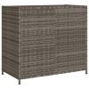 Patio Storage Cabinet Gray 32.7"x17.7"x29.9" Poly Rattan
