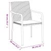 Patio Chairs with Cushions 4 pcs Black 22"x23.2"x33.1" Poly Rattan