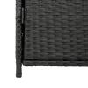 Patio Storage Cabinet Black 32.7"x17.7"x29.9" Poly Rattan